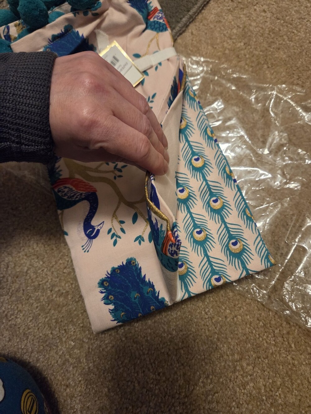 NWT Set Of 2 Paper Source Peacock Tea Towel - Picture 3 of 4